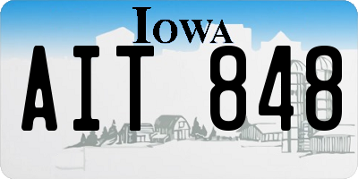 IA license plate AIT848