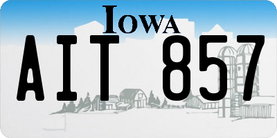 IA license plate AIT857