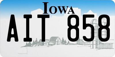 IA license plate AIT858
