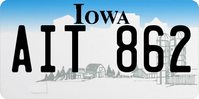 IA license plate AIT862