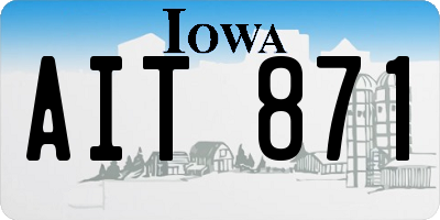 IA license plate AIT871