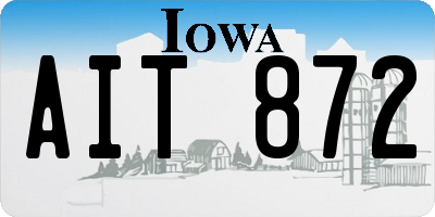 IA license plate AIT872