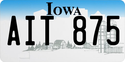 IA license plate AIT875