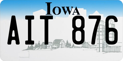 IA license plate AIT876