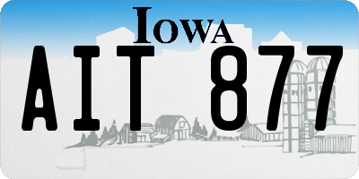 IA license plate AIT877