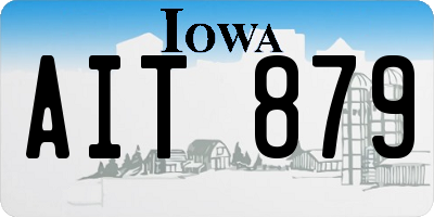 IA license plate AIT879