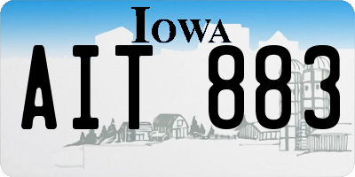 IA license plate AIT883