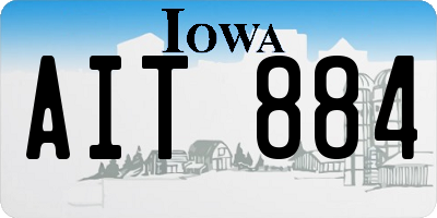 IA license plate AIT884