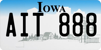 IA license plate AIT888