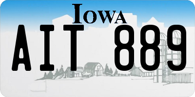 IA license plate AIT889