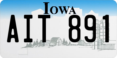 IA license plate AIT891