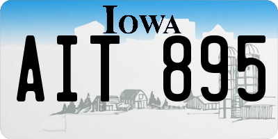 IA license plate AIT895