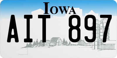 IA license plate AIT897