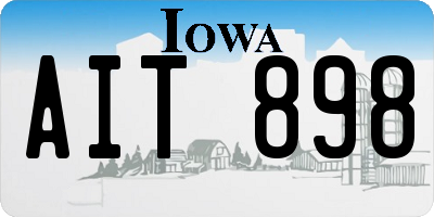 IA license plate AIT898