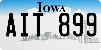 IA license plate AIT899