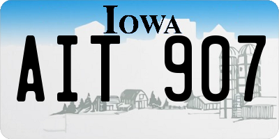 IA license plate AIT907