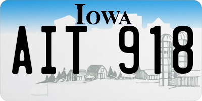 IA license plate AIT918