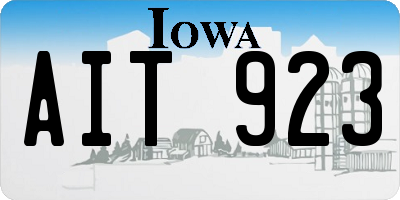 IA license plate AIT923