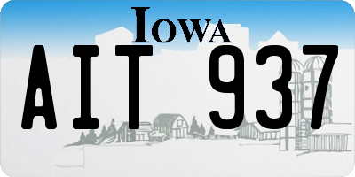 IA license plate AIT937