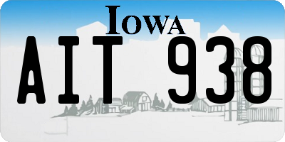 IA license plate AIT938