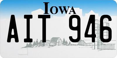 IA license plate AIT946