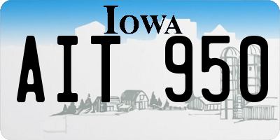 IA license plate AIT950