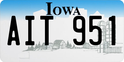 IA license plate AIT951