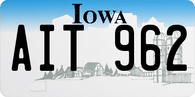 IA license plate AIT962