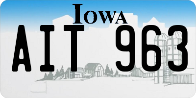 IA license plate AIT963