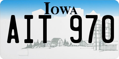 IA license plate AIT970
