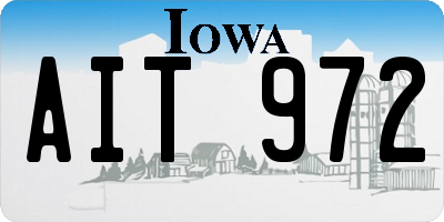 IA license plate AIT972