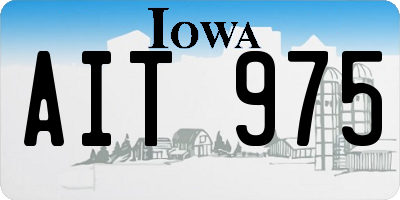 IA license plate AIT975