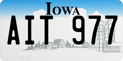 IA license plate AIT977