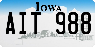 IA license plate AIT988
