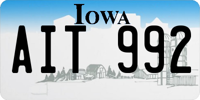 IA license plate AIT992