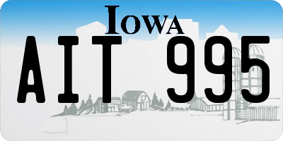IA license plate AIT995