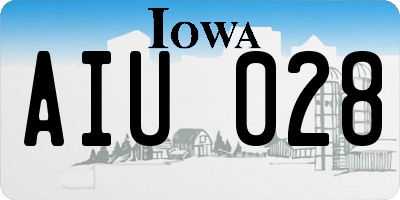 IA license plate AIU028