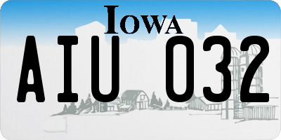 IA license plate AIU032