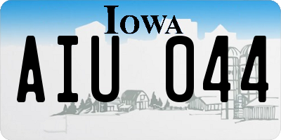 IA license plate AIU044