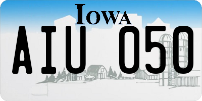 IA license plate AIU050