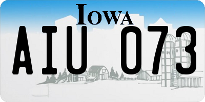 IA license plate AIU073