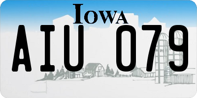 IA license plate AIU079