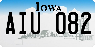 IA license plate AIU082