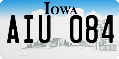 IA license plate AIU084