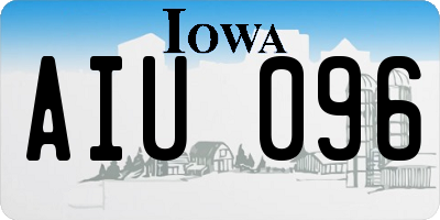 IA license plate AIU096