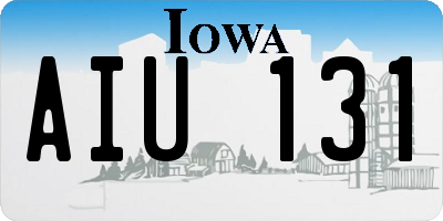 IA license plate AIU131