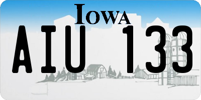 IA license plate AIU133