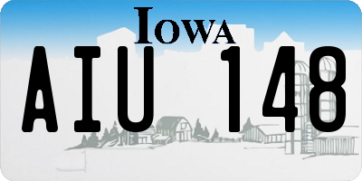 IA license plate AIU148