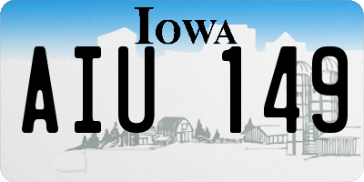 IA license plate AIU149
