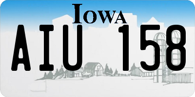 IA license plate AIU158
